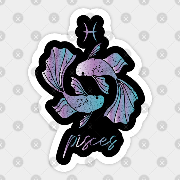 Pisces Zodiac Sticker by Moon Phase Design